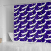 Heron Print Pattern Bathroom Shower Curtain-grizzshop