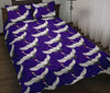 Heron Print Pattern Bed Set Quilt-grizzshop