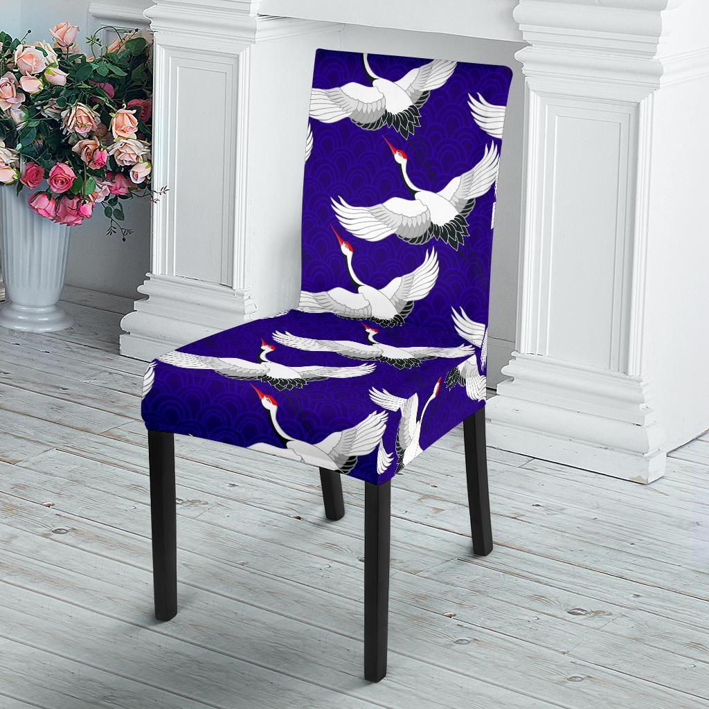 Heron Print Pattern Chair Cover-grizzshop