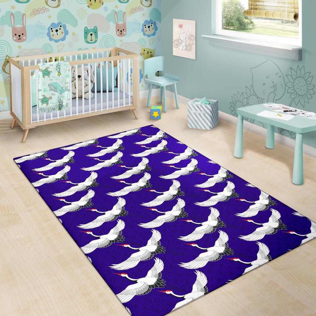 Heron Print Pattern Floor Mat-grizzshop