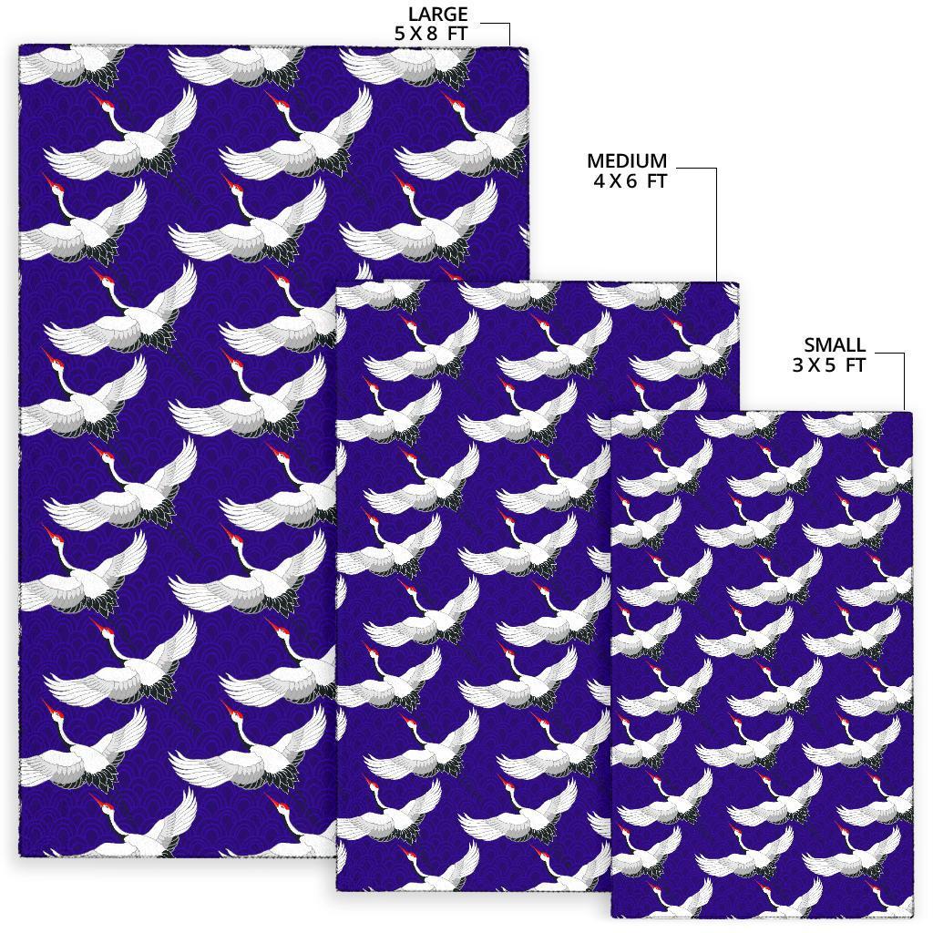 Heron Print Pattern Floor Mat-grizzshop