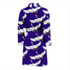 Heron Print Pattern Men Long Robe-grizzshop