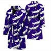 Heron Print Pattern Men Long Robe-grizzshop