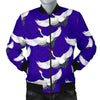 Heron Print Pattern Men's Bomber Jacket-grizzshop