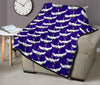 Heron Print Pattern Quilt-grizzshop