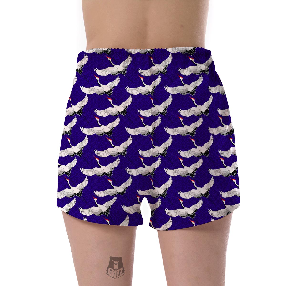 Heron Print Pattern Women's Shorts-grizzshop