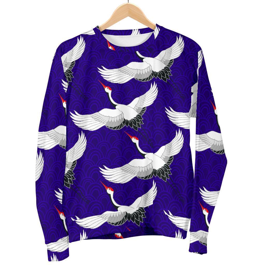 Heron Print Pattern Women's Sweatshirt-grizzshop