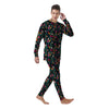 Hibiscus And Tropical Palm Print Pattern Men's Pajamas-grizzshop