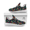 Hibiscus And Tropical Palm Print Pattern White Athletic Shoes-grizzshop