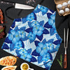 Hibiscus Blue Hawaiian Print Men's Apron-grizzshop