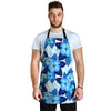 Hibiscus Blue Hawaiian Print Men's Apron-grizzshop