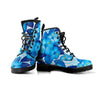 Hibiscus Blue Hawaiian Print Men's Boots-grizzshop