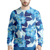 Hibiscus Blue Hawaiian Print Men's Sweatshirt-grizzshop