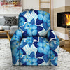 Hibiscus Blue Hawaiian Print Recliner Cover-grizzshop