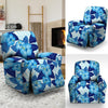 Hibiscus Blue Hawaiian Print Recliner Cover-grizzshop