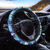 Hibiscus Blue Hawaiian Print Steering Wheel Cover-grizzshop