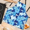 Hibiscus Blue Hawaiian Print Women's Apron-grizzshop