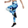 Hibiscus Blue Hawaiian Print Women's Leggings-grizzshop