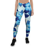 Hibiscus Blue Hawaiian Print Women's Leggings-grizzshop