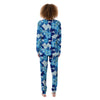 Hibiscus Blue Hawaiian Print Women's Pajamas-grizzshop