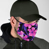 Hibiscus Floral Tropical Hawaiian Flower Palm Leaves Pattern Print Face Mask-grizzshop