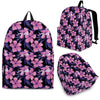 Hibiscus Floral Tropical Hawaiian Flower Palm Leaves Pattern Print Premium Backpack-grizzshop