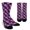 Hibiscus Floral Tropical Hawaiian Flower Palm Leaves Pattern Print Unisex Crew Socks-grizzshop