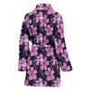 Hibiscus Floral Tropical Hawaiian Flower Palm Leaves Pattern Print Women Long Robe-grizzshop