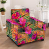 Hibiscus Flower Hawaiian Yellow Print Armchair Cover-grizzshop