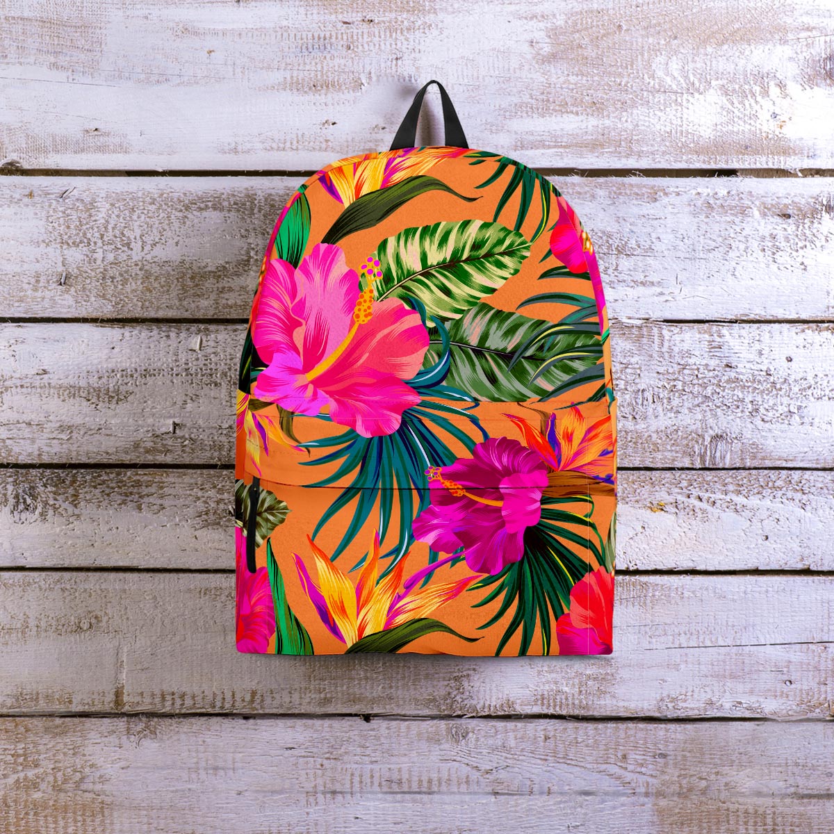 Hibiscus Flower Hawaiian Yellow Print Backpack-grizzshop