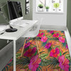 Hibiscus Flower Hawaiian Yellow Print Floor Mat-grizzshop