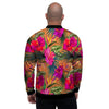 Hibiscus Flower Hawaiian Yellow Print Men's Bomber Jacket-grizzshop