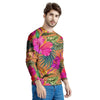 Hibiscus Flower Hawaiian Yellow Print Men's Sweatshirt-grizzshop