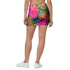 Hibiscus Flower Hawaiian Yellow Print Mini Skirt-grizzshop