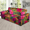 Hibiscus Flower Hawaiian Yellow Print Sofa Cover-grizzshop