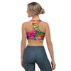 Hibiscus Flower Hawaiian Yellow Print Sports Bra-grizzshop