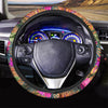 Hibiscus Flower Hawaiian Yellow Print Steering Wheel Cover-grizzshop