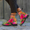 Hibiscus Flower Hawaiian Yellow Print Women's Boots-grizzshop