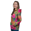 Hibiscus Flower Hawaiian Yellow Print Women's Hoodie-grizzshop