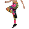 Hibiscus Flower Hawaiian Yellow Print Women's Leggings-grizzshop