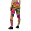 Hibiscus Flower Hawaiian Yellow Print Women's Leggings-grizzshop