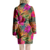 Hibiscus Flower Hawaiian Yellow Print Women's Robe-grizzshop