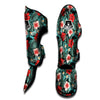 Hibiscus Flowers Tropical Print Pattern Muay Thai Shin Guards-grizzshop