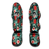 Hibiscus Flowers Tropical Print Pattern Muay Thai Shin Guards-grizzshop