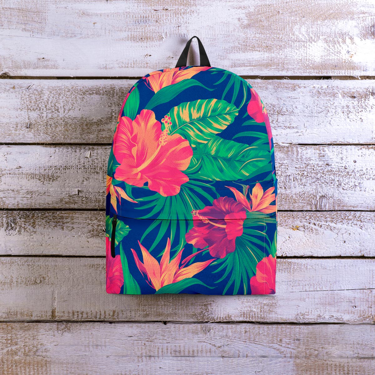 Hibiscus Hawaiian Flower Print Backpack-grizzshop