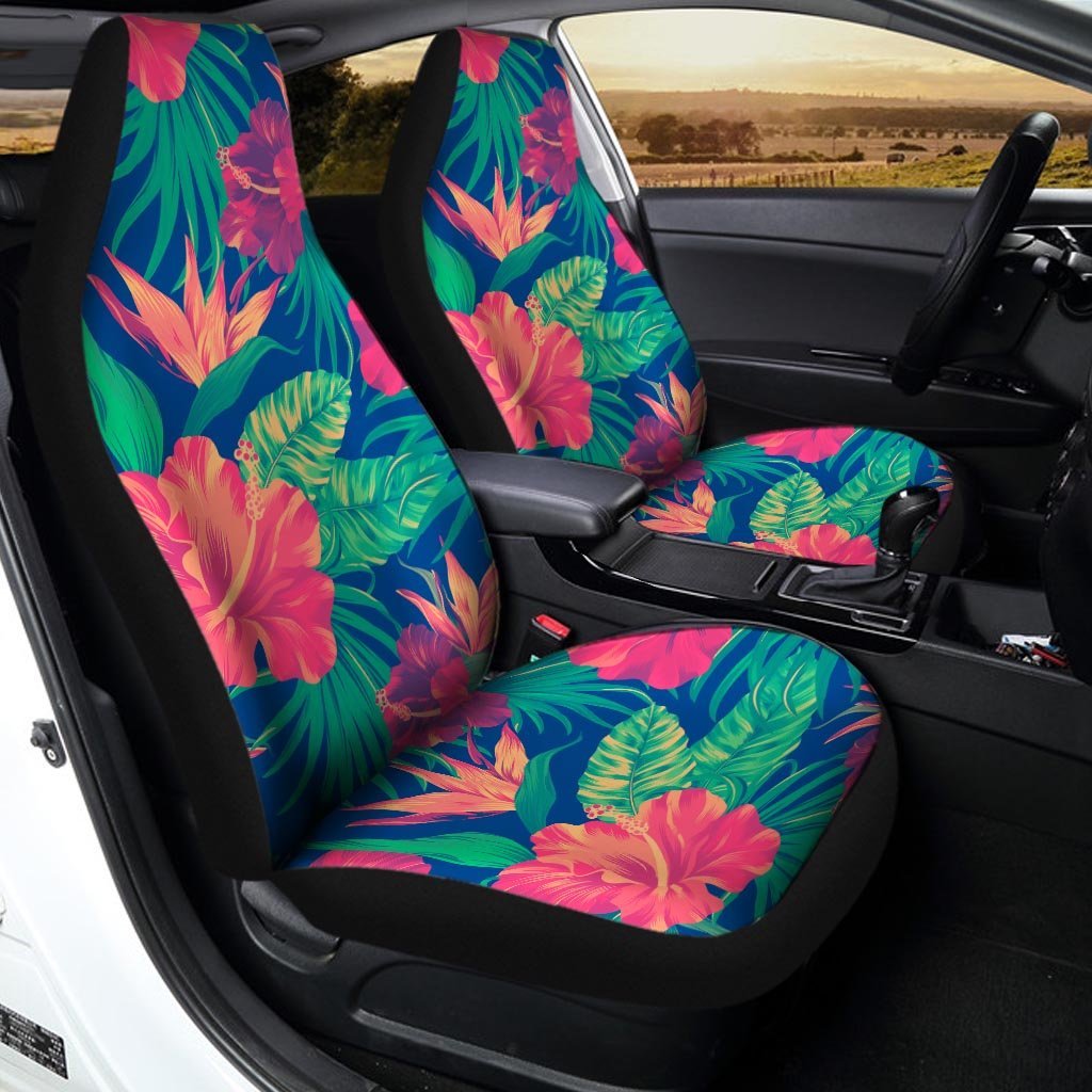 Hibiscus Hawaiian Flower Print Car Seat Covers-grizzshop