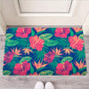 Hibiscus Hawaiian Flower Print Door Mat-grizzshop