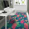 Hibiscus Hawaiian Flower Print Floor Mat-grizzshop