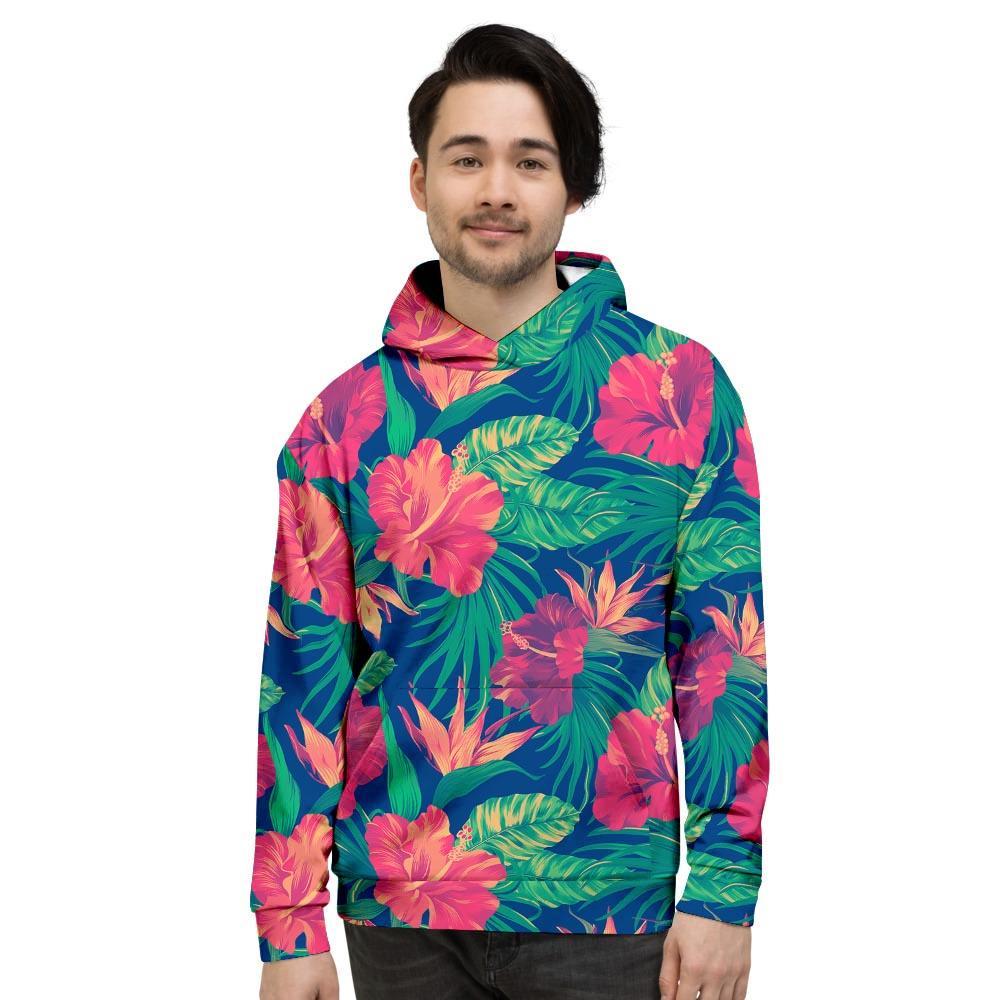 Hibiscus Hawaiian Flower Print Men s Hoodie