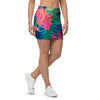 Hibiscus Hawaiian Flower Print Mini Skirt-grizzshop